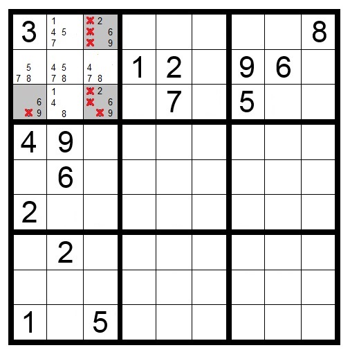 Sudoku Hidden Single Example