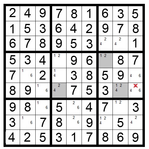 Sudoku XYZ-Wing Example