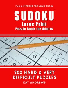 Large Print Hard Very Difficult Sudoku Puzzle Book