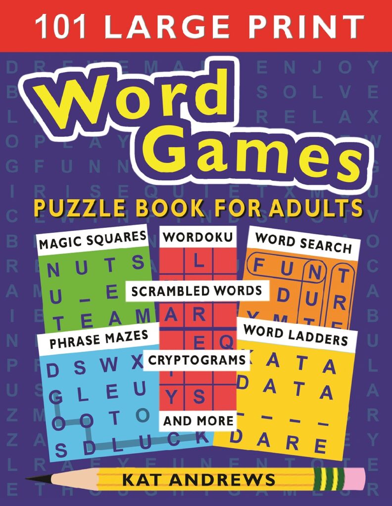Word Games Puzzle Book for Adults large print Cover